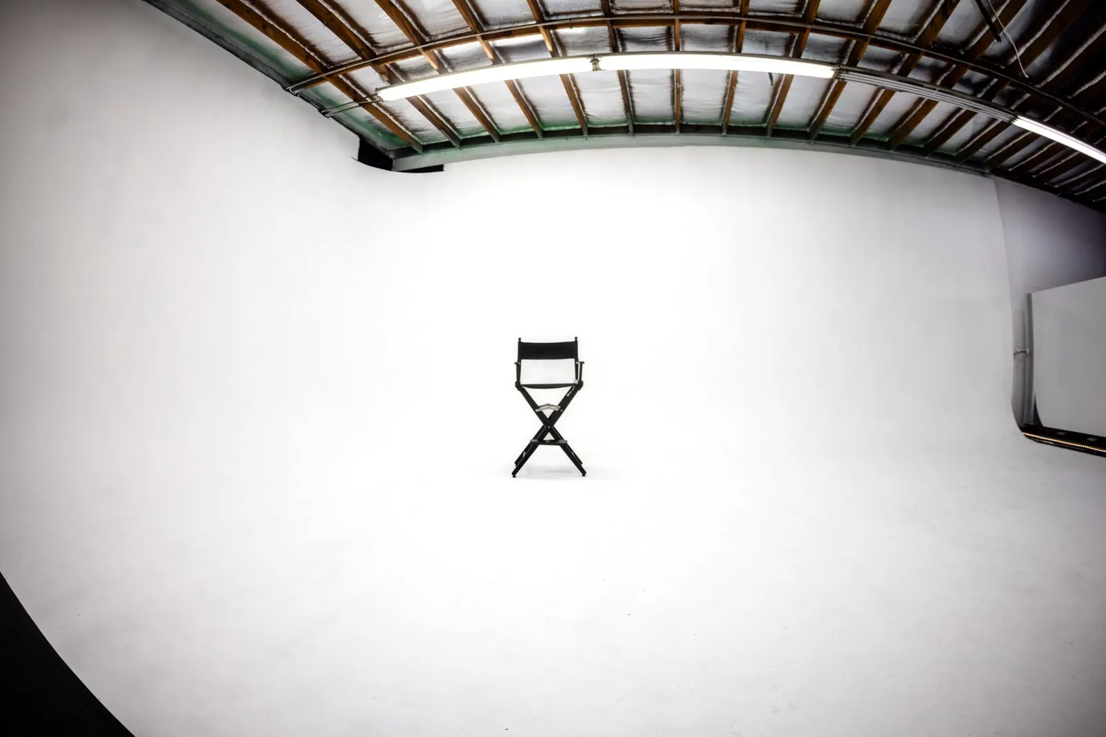 media room — 20 by 30 foot cyc wall